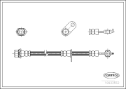 19033552 CORTECO brzdová hadica 19033552 CORTECO