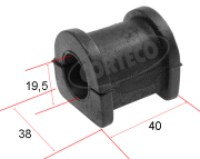 80000510 Držák, Příčný stabilizátor CORTECO