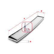 S 3158 C Filtr, vzduch v interiéru SOFIMA