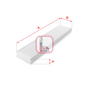 S 3162 C Filtr, vzduch v interiéru SOFIMA