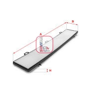 S 3236 C Filtr, vzduch v interiéru SOFIMA