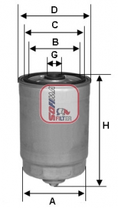 S 4378 NR Palivový filtr SOFIMA