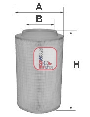 S 7627 A Vzduchový filtr SOFIMA