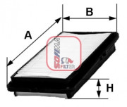 S 8010 A Vzduchový filtr SOFIMA