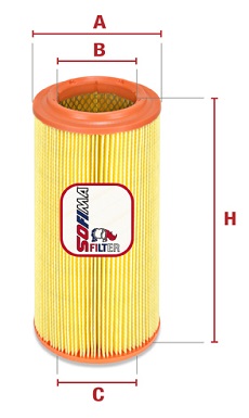 S 7257 A Vzduchový filtr SOFIMA