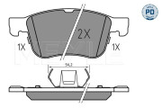 025 205 5617/PD Sada brzdových destiček, kotoučová brzda MEYLE-PD: Advanced performance and design. MEYLE