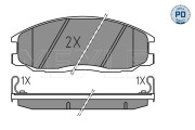 025 235 6916/PD Sada brzdových destiček, kotoučová brzda MEYLE-PD: Advanced performance and design. MEYLE