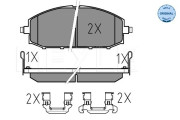 025 236 1118/W MEYLE sada brzdových platničiek kotúčovej brzdy 025 236 1118/W MEYLE