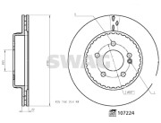 10 10 7224 Brzdový kotouč SWAG