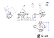 33 10 9092 Podpora-/ Kloub SWAG