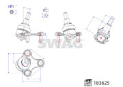 33 10 9095 Podpora-/ Kloub SWAG
