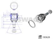 33 10 9682 Podpora-/ Kloub SWAG