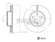 33 11 0883 Brzdový kotouč SWAG