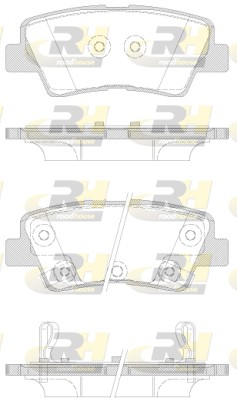 21362.42 Sada brzdových destiček, kotoučová brzda ROADHOUSE