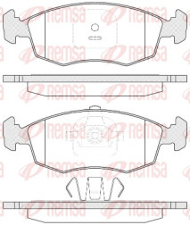 0172.35 Sada brzdových destiček, kotoučová brzda REMSA