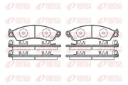 0334.02 Sada brzdových destiček, kotoučová brzda REMSA
