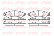 0334.02 REMSA sada brzdových platničiek kotúčovej brzdy 0334.02 REMSA