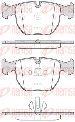 0596.20 Sada brzdových destiček, kotoučová brzda REMSA