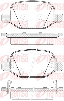 0727.52 Sada brzdových destiček, kotoučová brzda REMSA