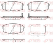 1038.12 Sada brzdových destiček, kotoučová brzda REMSA