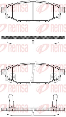 1136.22 Sada brzdových destiček, kotoučová brzda REMSA