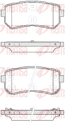 1209.42 Sada brzdových destiček, kotoučová brzda REMSA