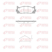 1233.00 Sada brzdových destiček, kotoučová brzda REMSA