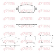 1281.10 Sada brzdových destiček, kotoučová brzda REMSA