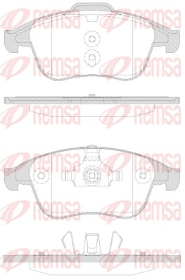 1350.30 Sada brzdových destiček, kotoučová brzda REMSA