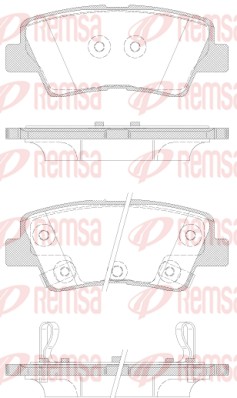 1362.42 Sada brzdových destiček, kotoučová brzda REMSA