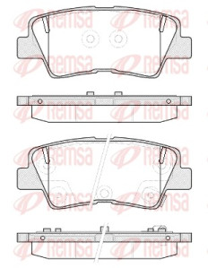 1362.52 Sada brzdových destiček, kotoučová brzda REMSA