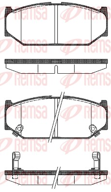 1381.12 Sada brzdových destiček, kotoučová brzda REMSA