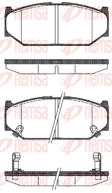 1381.12 REMSA sada brzdových platničiek kotúčovej brzdy 1381.12 REMSA