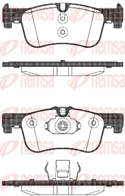 1478.10 Sada brzdových destiček, kotoučová brzda REMSA