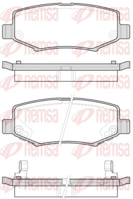 1528.02 Sada brzdových destiček, kotoučová brzda REMSA