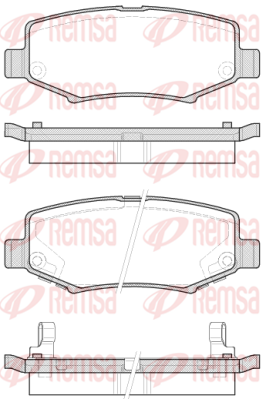 1528.02 REMSA sada brzdových platničiek kotúčovej brzdy 1528.02 REMSA