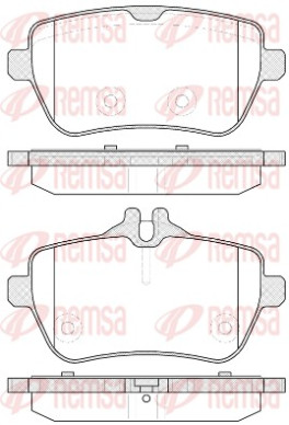 1535.00 Sada brzdových destiček, kotoučová brzda REMSA