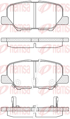 1536.02 Sada brzdových destiček, kotoučová brzda REMSA