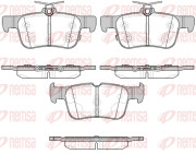 1551.12 Sada brzdových destiček, kotoučová brzda REMSA