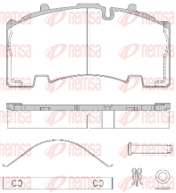 JCA 1555.80 REMSA sada brzdových platničiek kotúčovej brzdy JCA 1555.80 REMSA