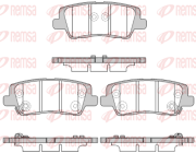 1564.05 REMSA sada brzdových platničiek kotúčovej brzdy 1564.05 REMSA