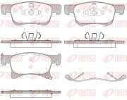 1580.02 Sada brzdových destiček, kotoučová brzda REMSA