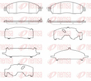 1612.24 Sada brzdových destiček, kotoučová brzda REMSA