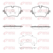 1625.00 Sada brzdových destiček, kotoučová brzda REMSA