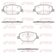 1631.02 Sada brzdových destiček, kotoučová brzda REMSA
