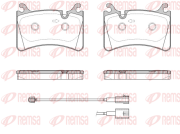 1817.02 REMSA sada brzdových platničiek kotúčovej brzdy 1817.02 REMSA