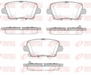 1821.02 Sada brzdových destiček, kotoučová brzda REMSA