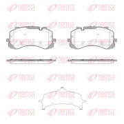 1865.00 Sada brzdových destiček, kotoučová brzda REMSA