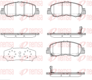 1881.02 REMSA sada brzdových platničiek kotúčovej brzdy 1881.02 REMSA