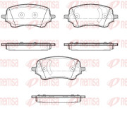 1885.00 Sada brzdových destiček, kotoučová brzda REMSA